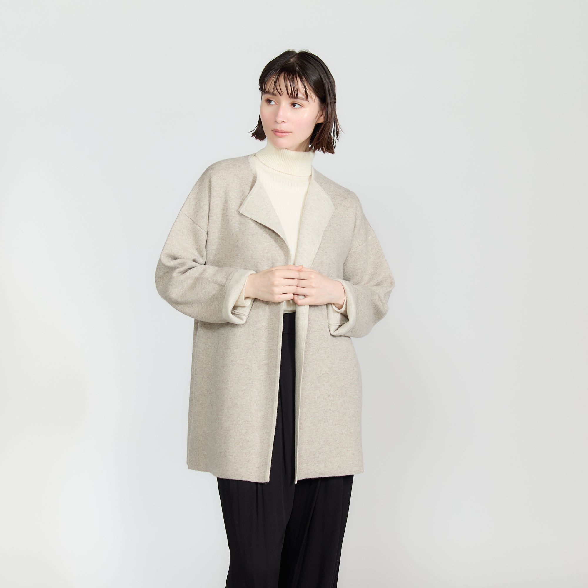 cashmere knit short coat(カシミヤ ショートコート)