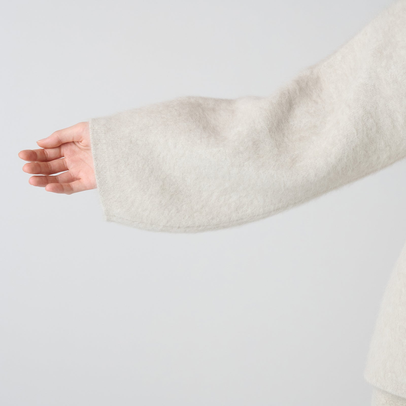【Coming soon】fox cashmere knit stand collar short coat（フォックスカシミヤ ニットスタンドカラーショートコート）