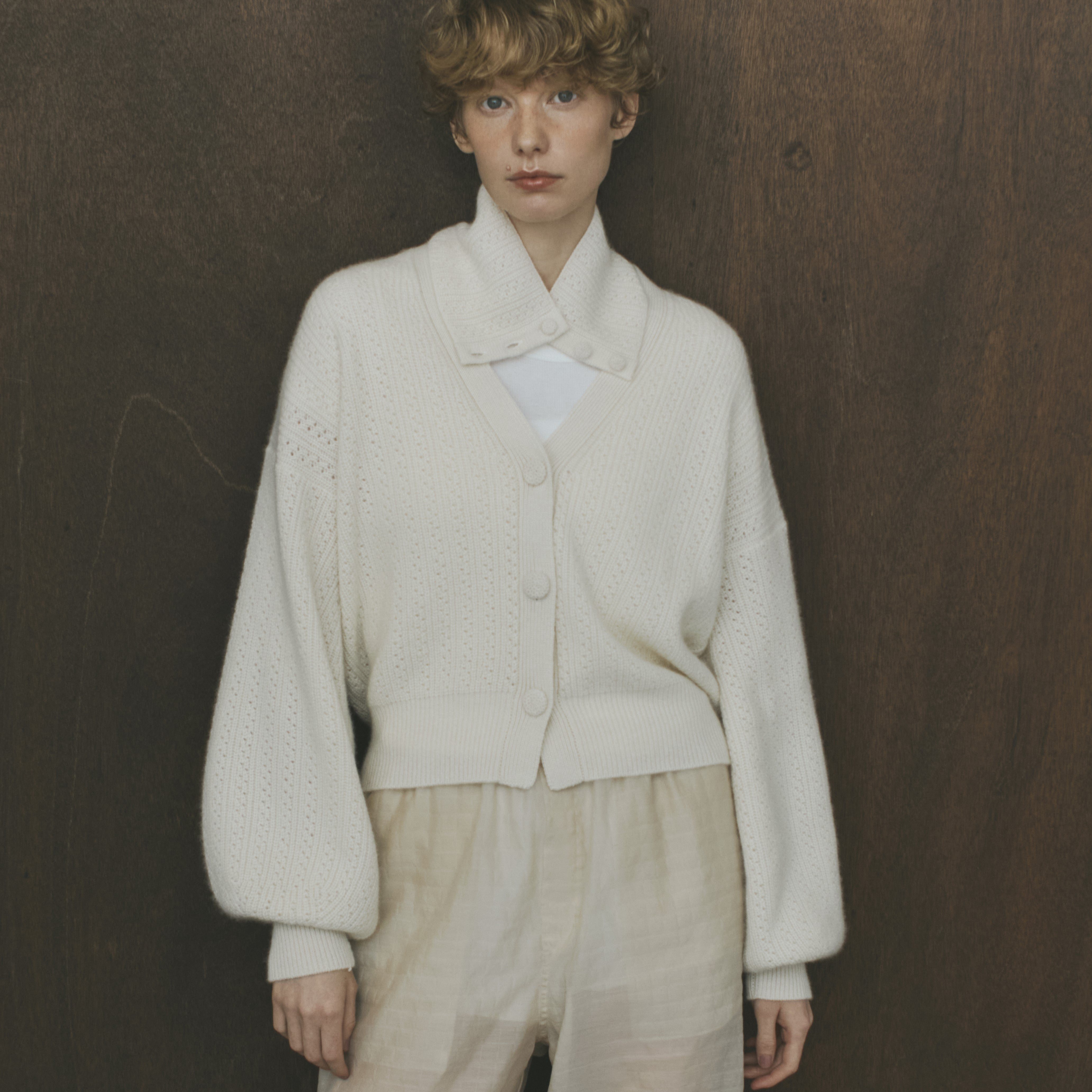 【Coming Soon】cashmere rib knit cardigan(カシミヤ 変形リブニット カーディガン)
