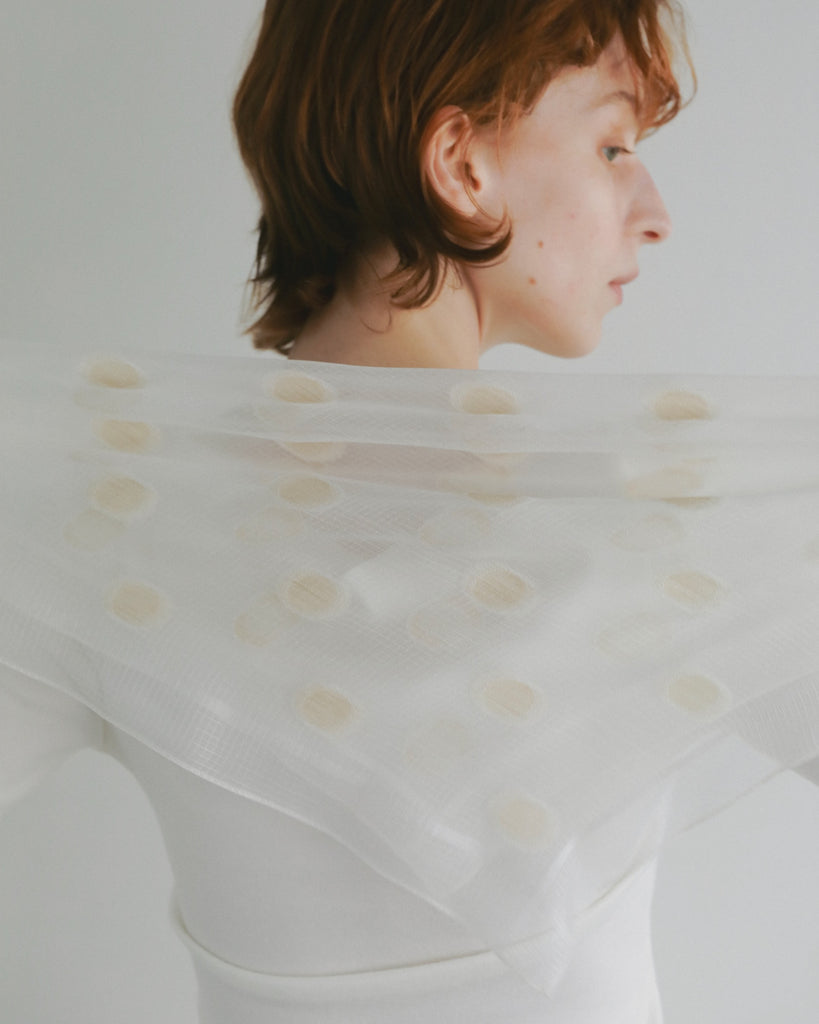 back cut jacqurd petite stole　#55911006