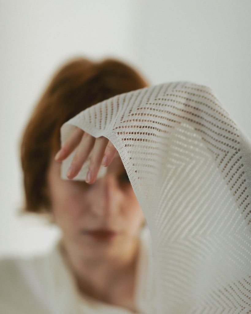 openwork knit stole　#55913003